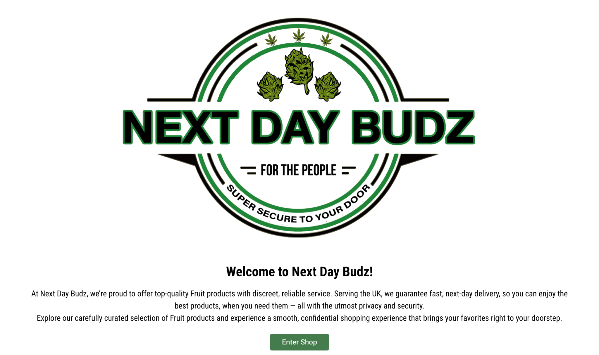 Next Day Fruit landing page